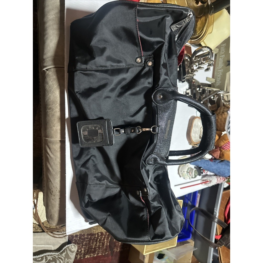 Adrienne Vittadini Nylon 2Handles Shoulder Strap Weekender Gym Travel Large Bag